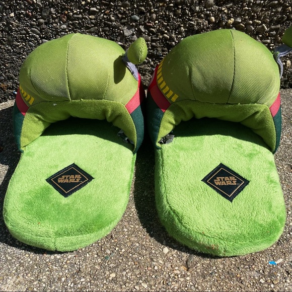 Mens’ Star Wars Boba Fett Plush Slippers Sz S - Picture 6 of 11